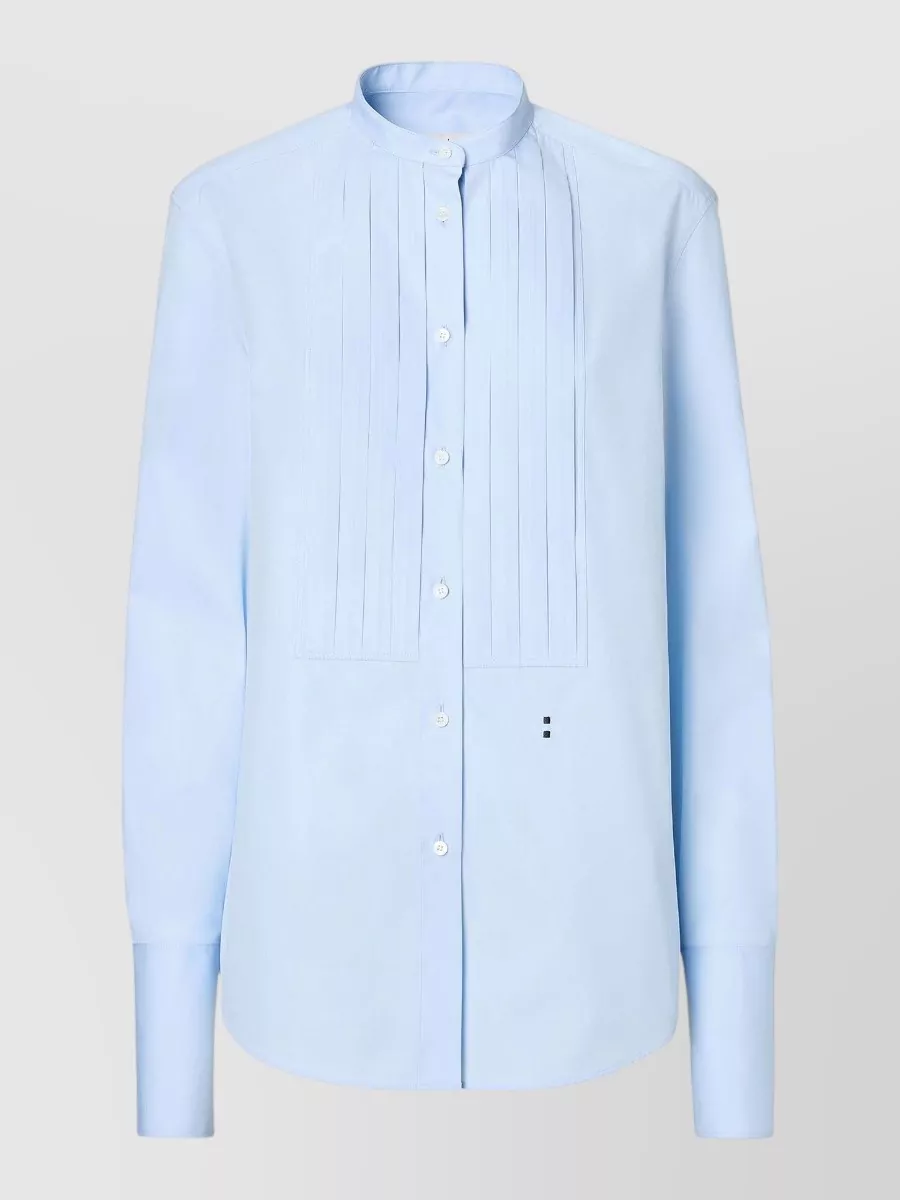 Fendi cotton slim-fit pleated poplin shirt