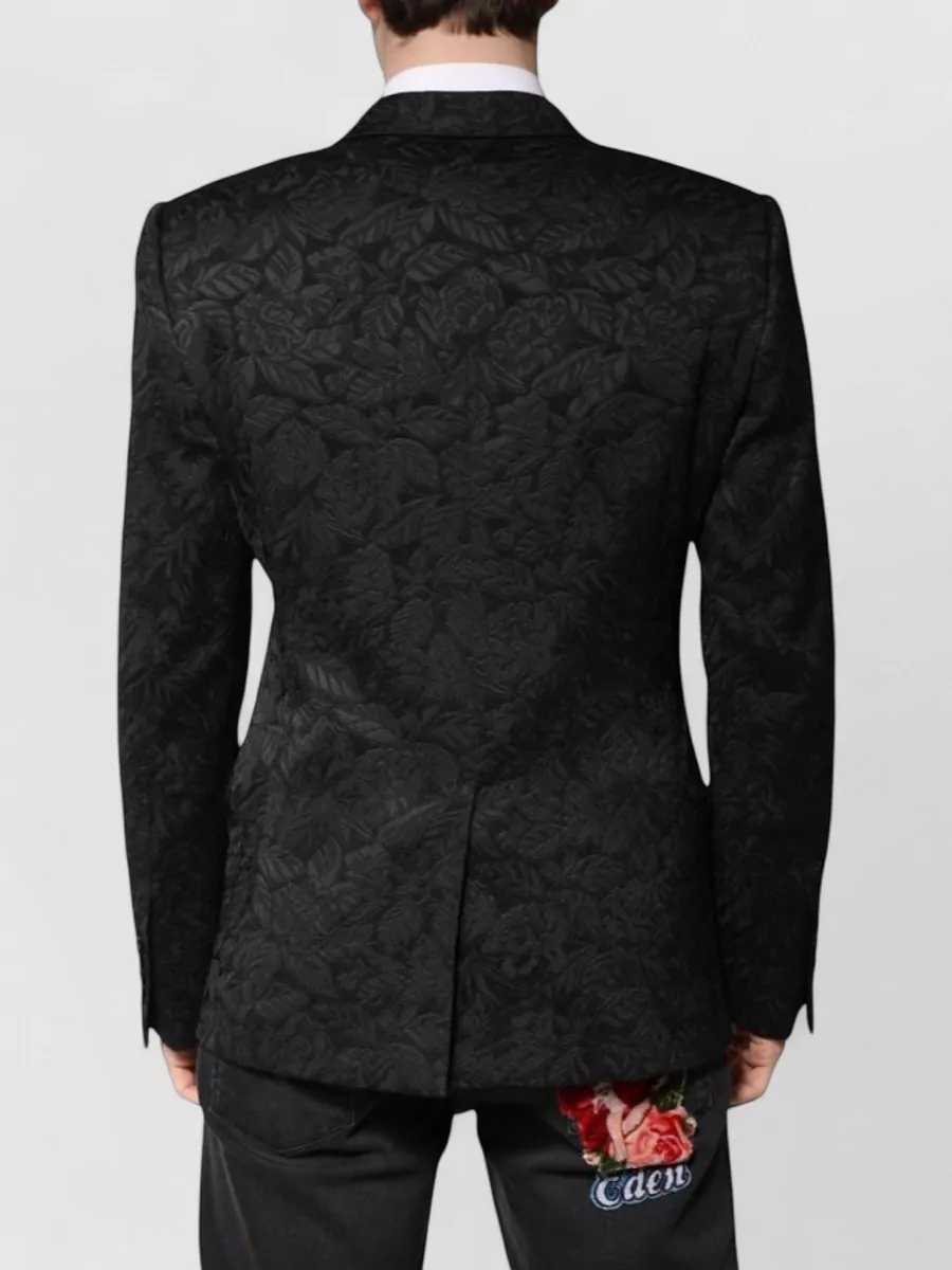 Dolce&Gabbana Floral-Brocade Single-Breasted Blazer