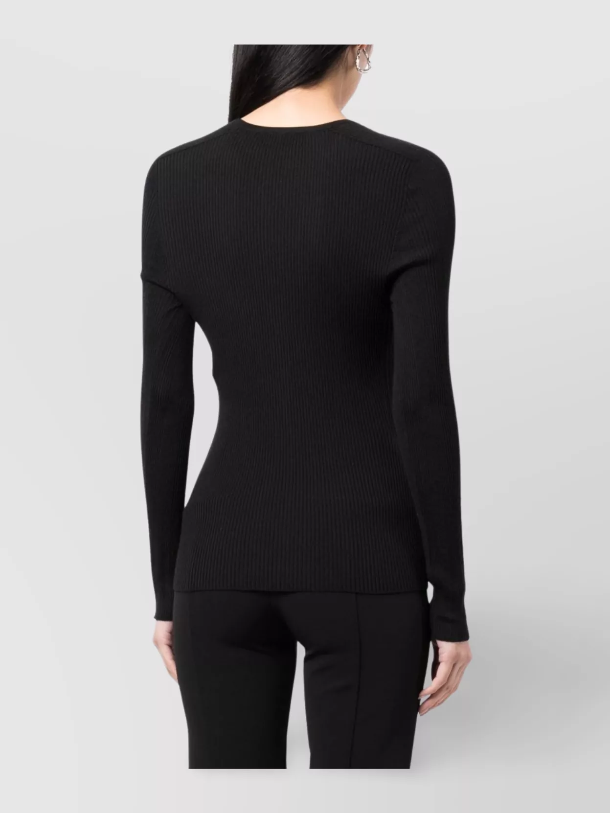 Lanvin Textured Ribbed V-Neck Cardigan