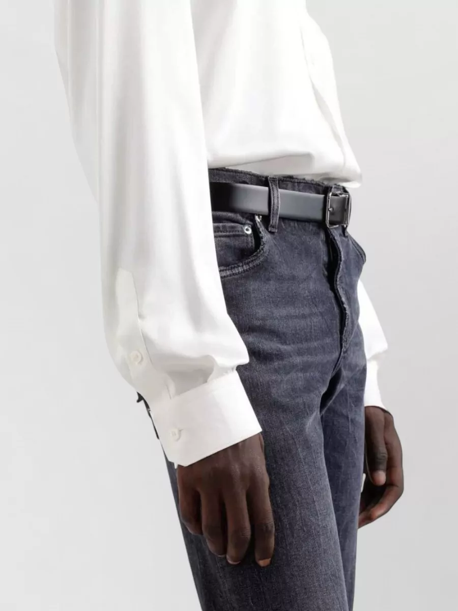 Dolce&Gabbana Silk Shirt Point Collar Long Sleeves Pleated