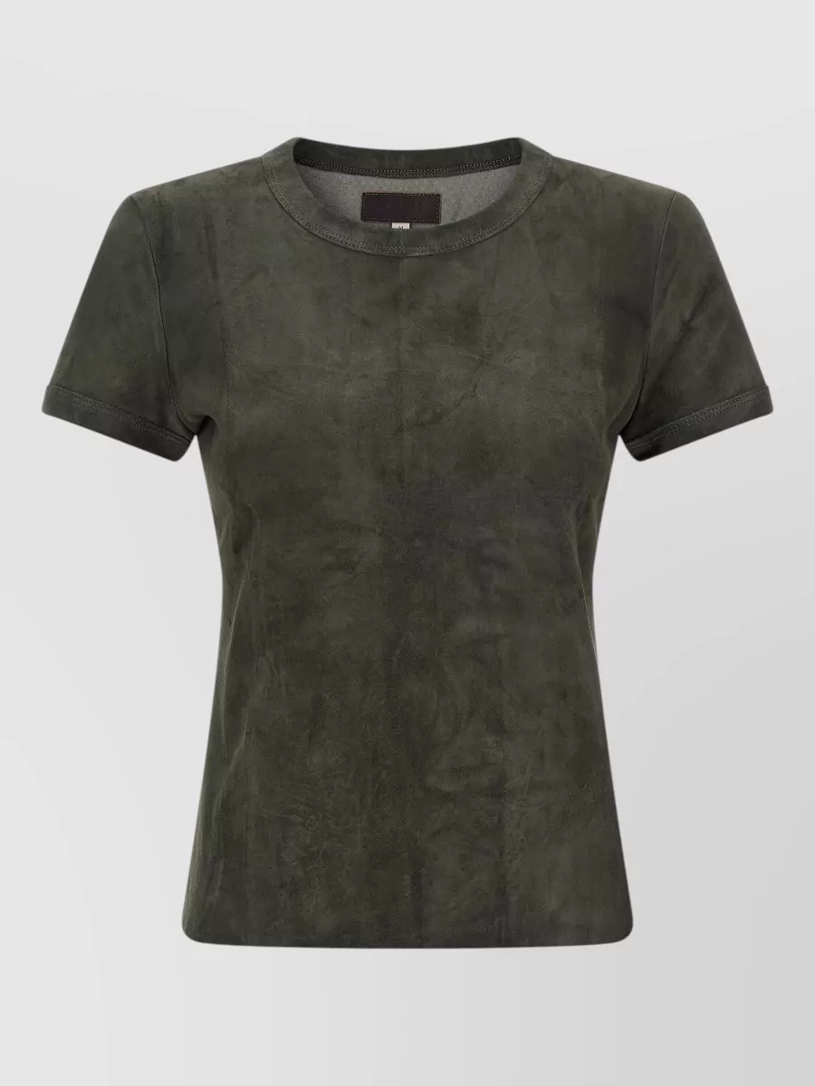 Stouls lamb leather stouls 05 suede short-sleeve t-shirt