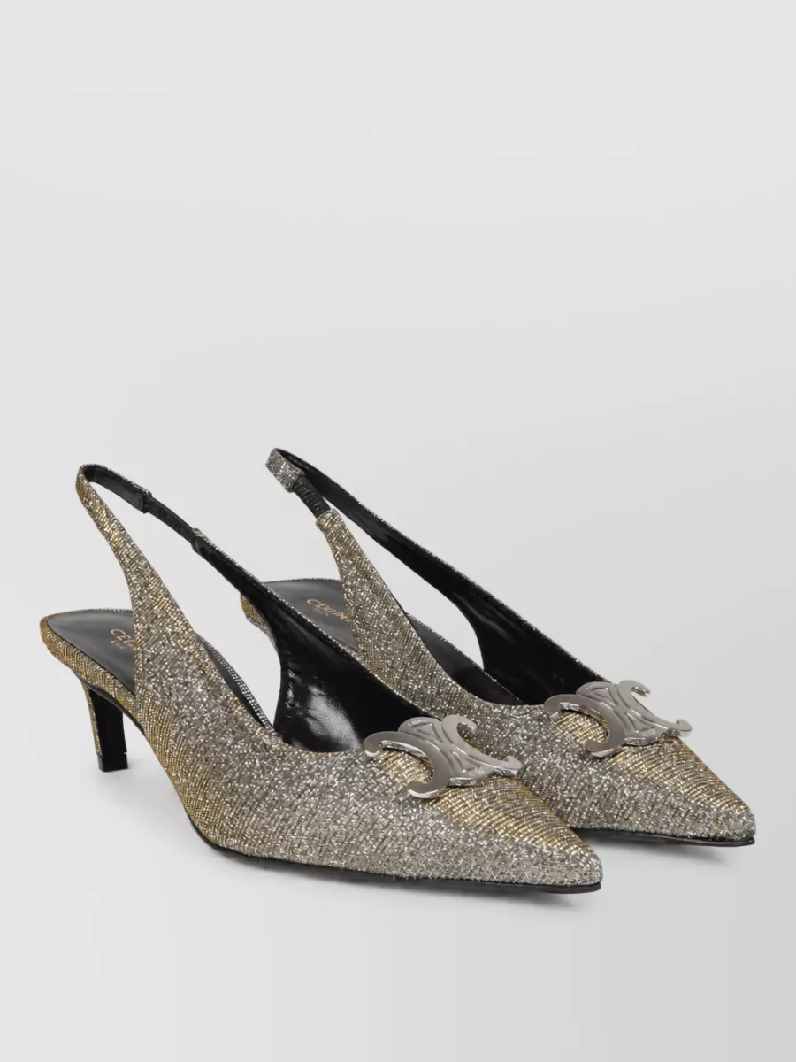 Celine Iridescent Slingback Pumps 50