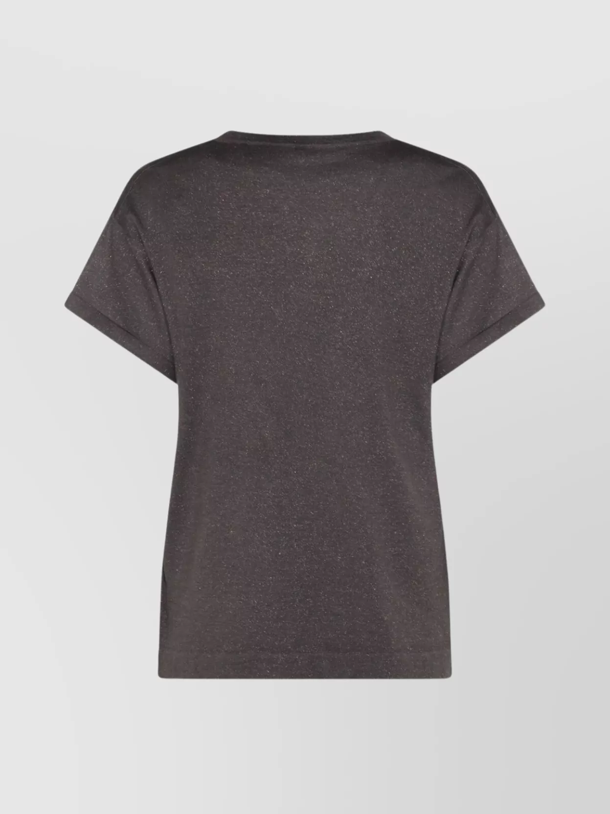 Brunello Cucinelli Short Sleeve Crewneck Sparkling Finish In Blue
