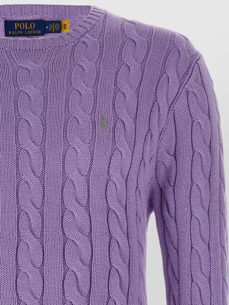 Polo Ralph Lauren Braided Cotton Crewneck Sweater