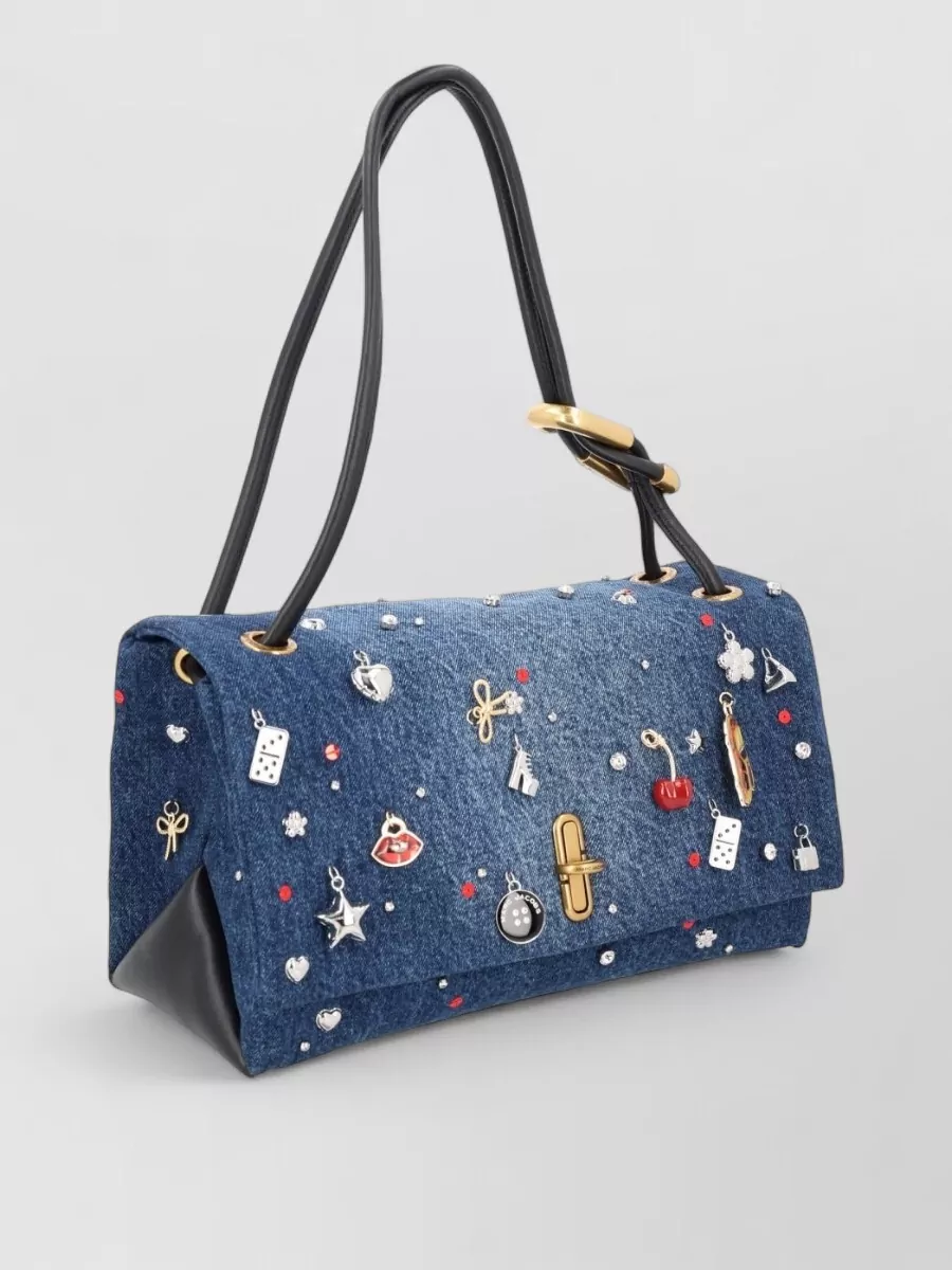 Marc Jacobs Chic Shoulder Bag Decorative Charms
