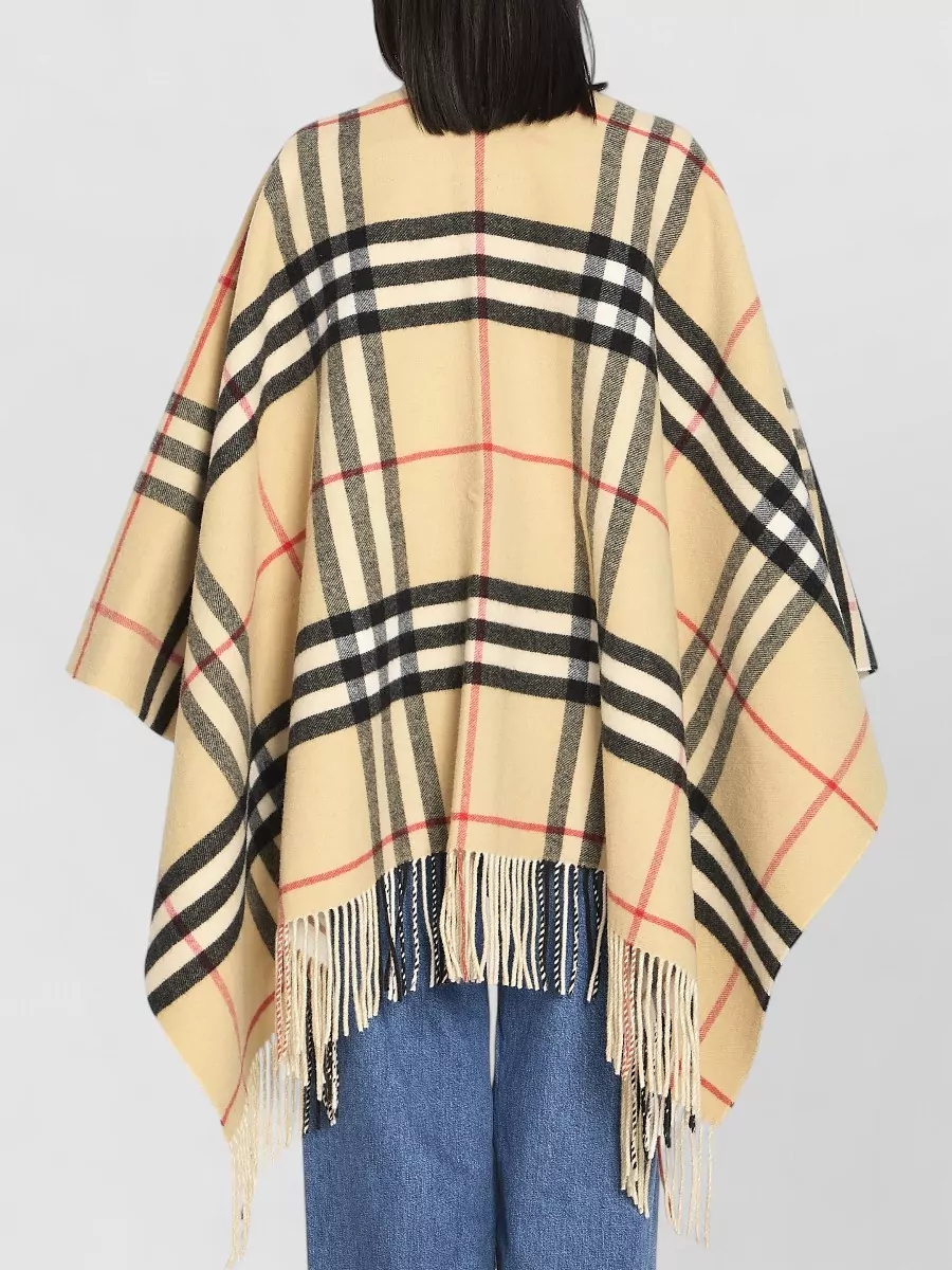 Burberry Checked Cashmere Cape