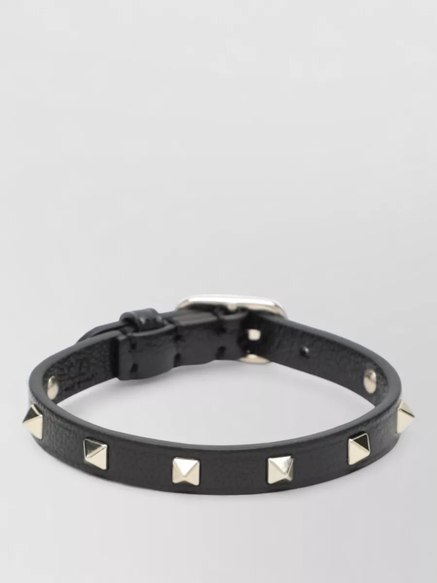 Valentino Garavani leather rockstud bracelet
