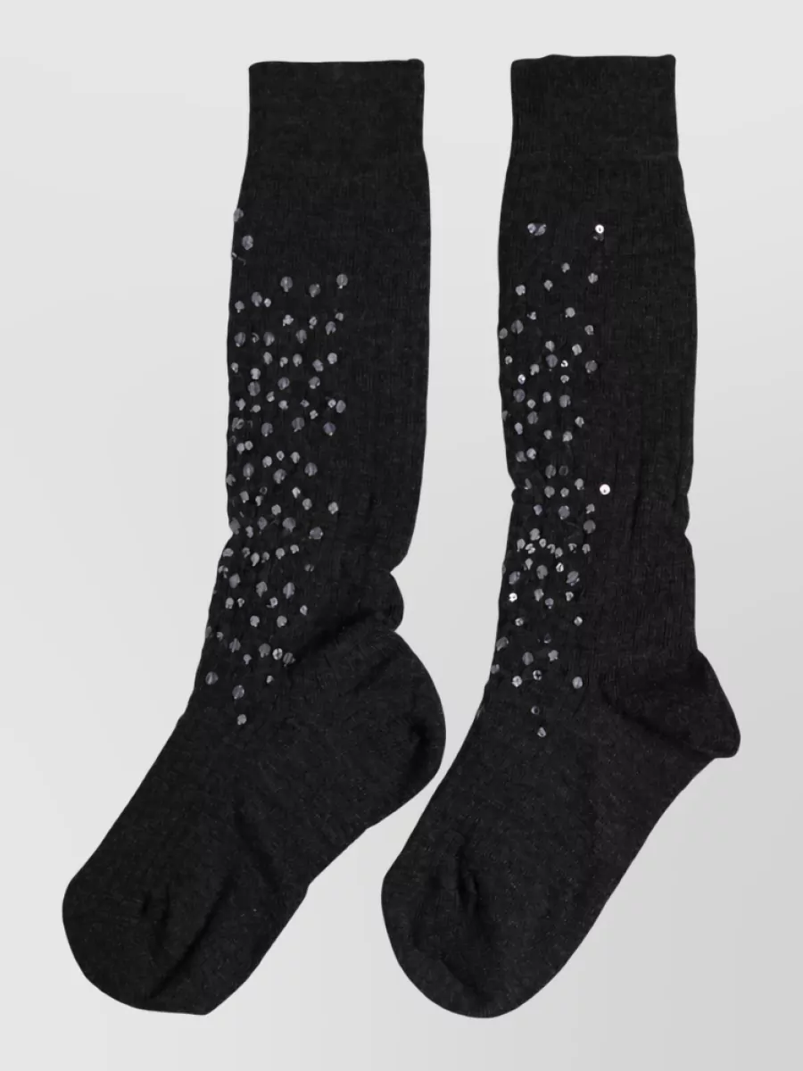 Dolce&Gabbana sequined knee-high socks