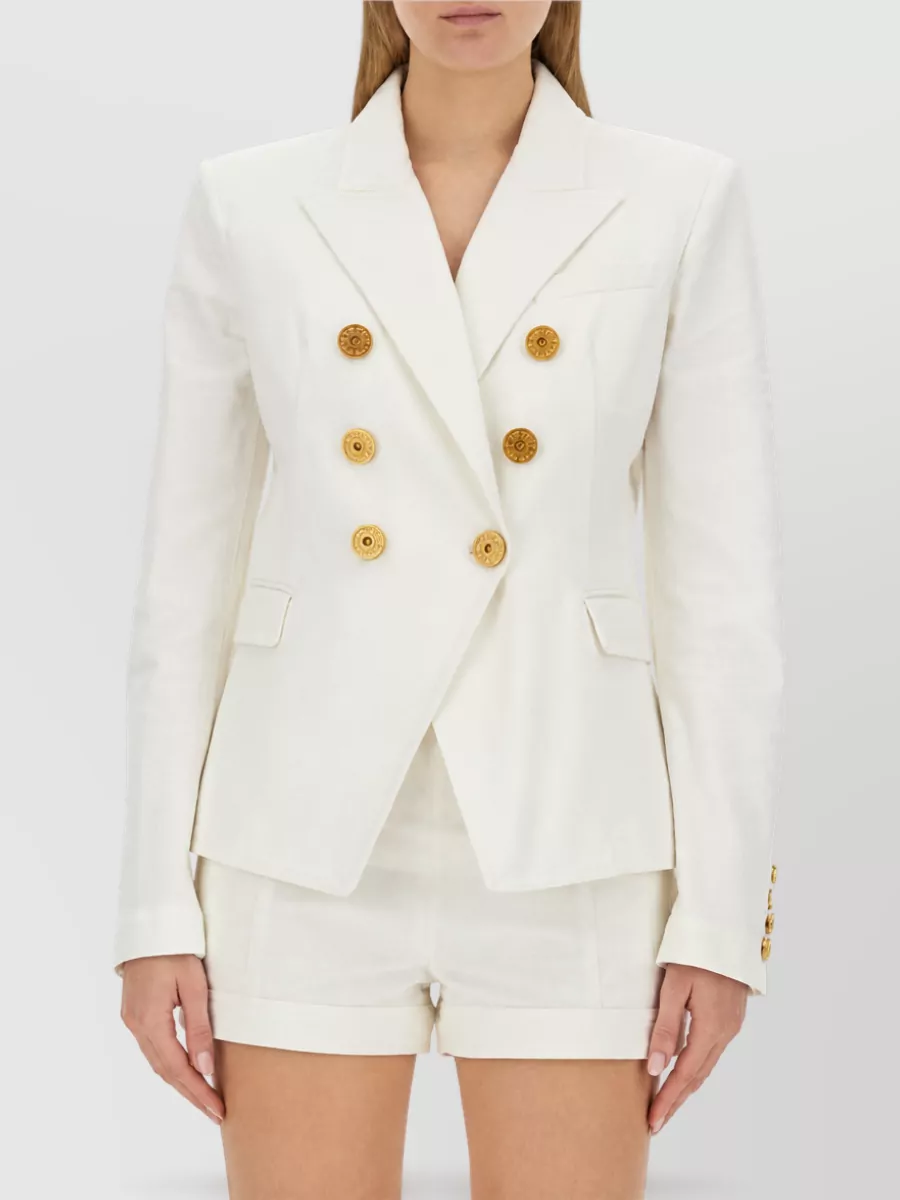 Balmain cotton single-breasted blazer