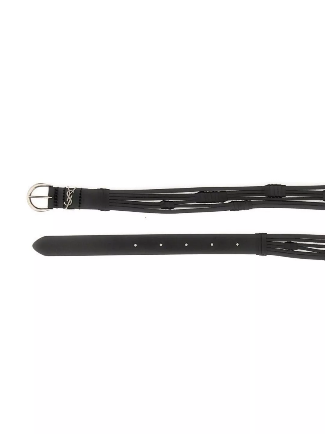 Saint Laurent Moon Crescent Slim Woven Belt
