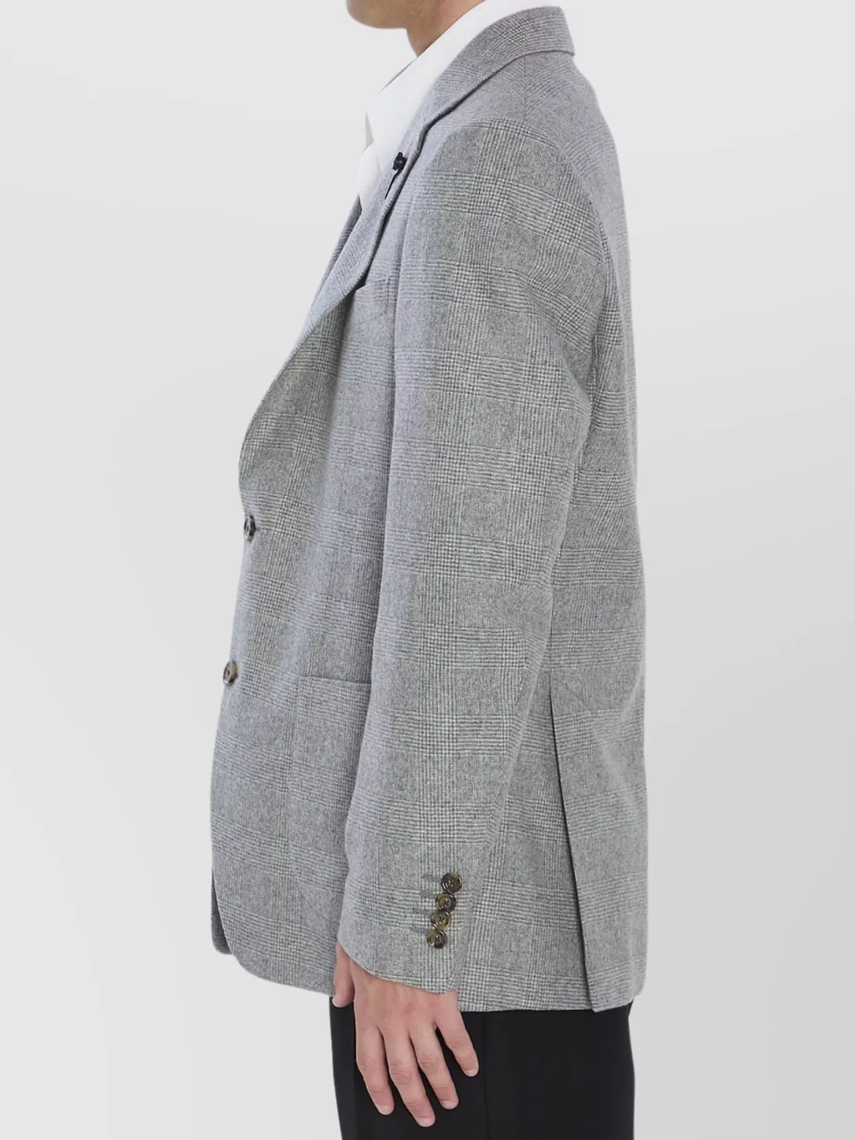 Lardini Wool And Cashmere Check Jacket