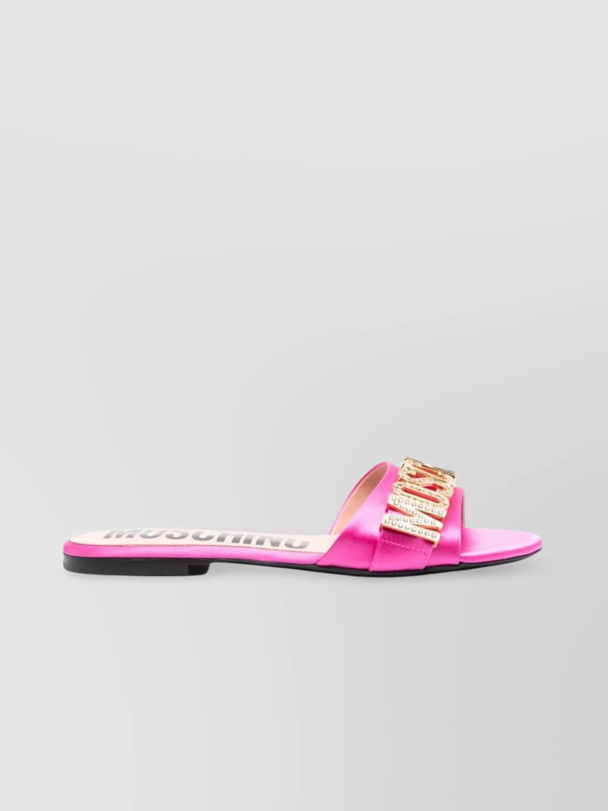 Shop Moschino Almond Open Toe Sandals In Pink