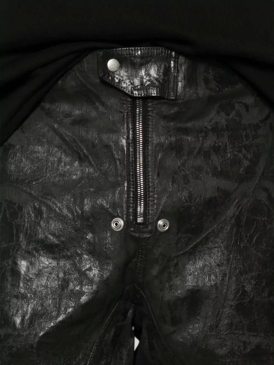 Rick Owens Drkshdw Coated Denim Moto Track Trousers