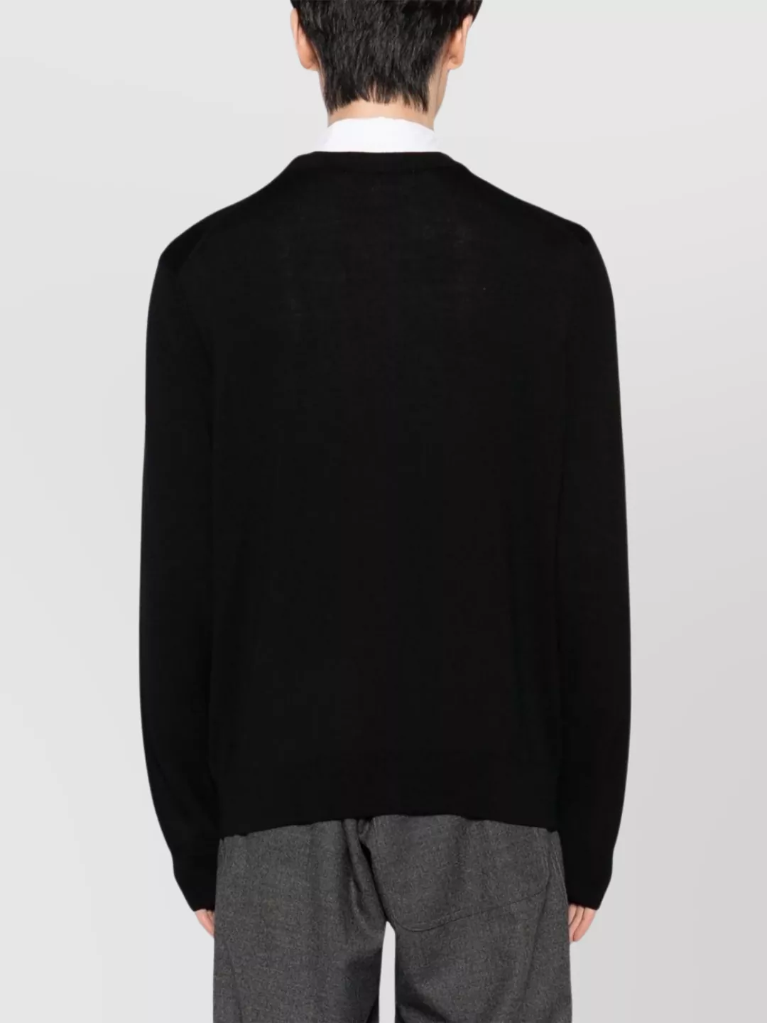 Maison Kitsuné Wool Crewneck Sweater Featuring Fox Design