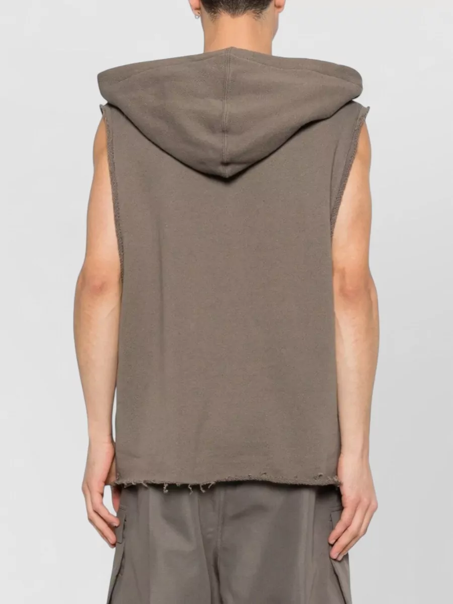 Rick Owens Sleeveless Cotton Hoodie