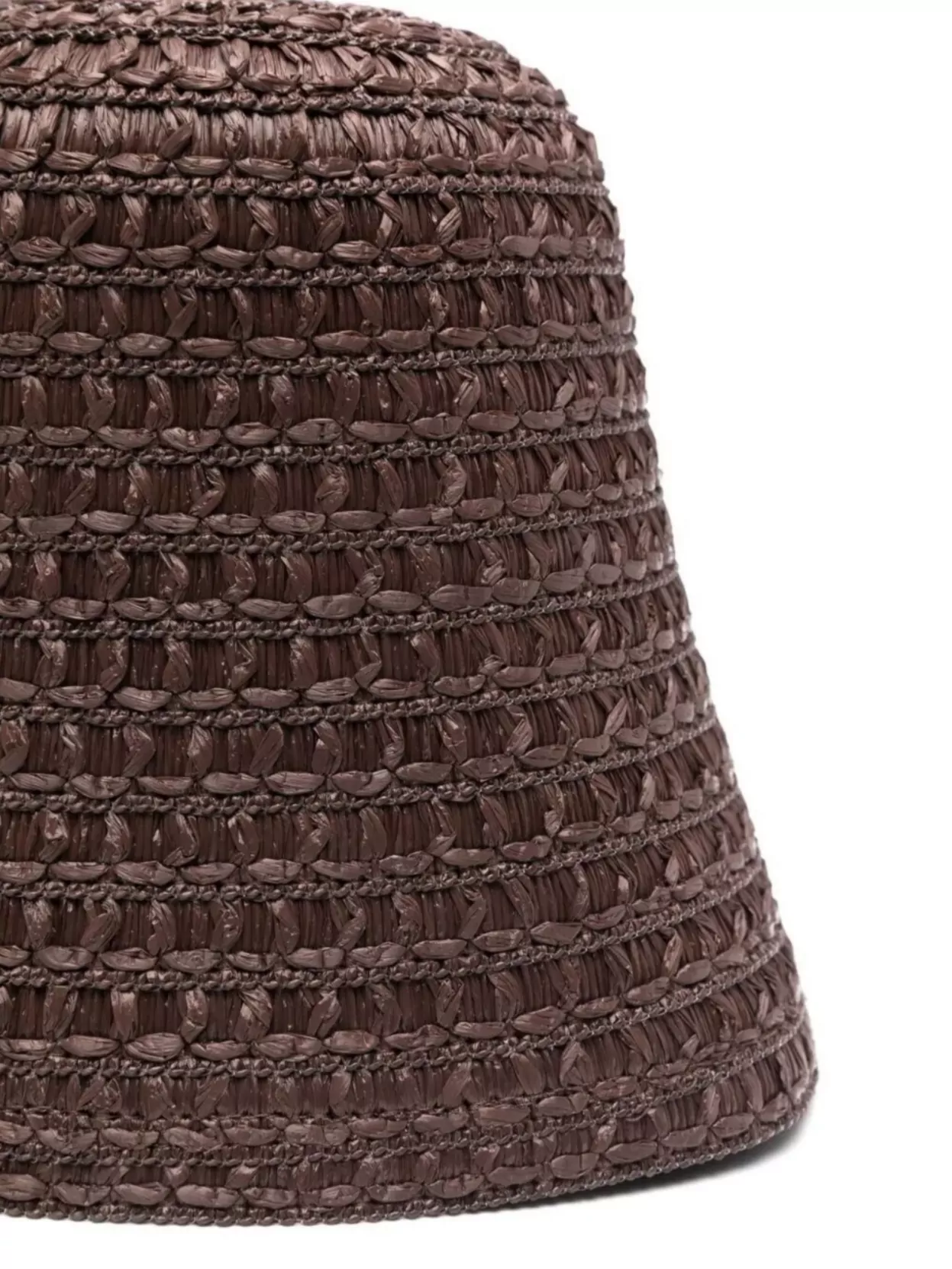 Max Mara Woven Wide Brim Hat For Summer In Brown