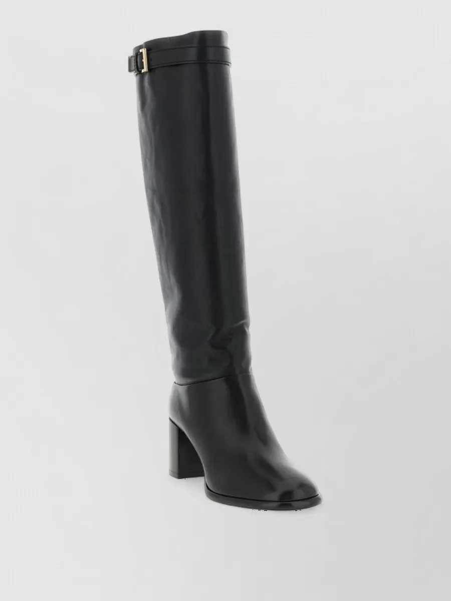 Prada leather knee-high boots