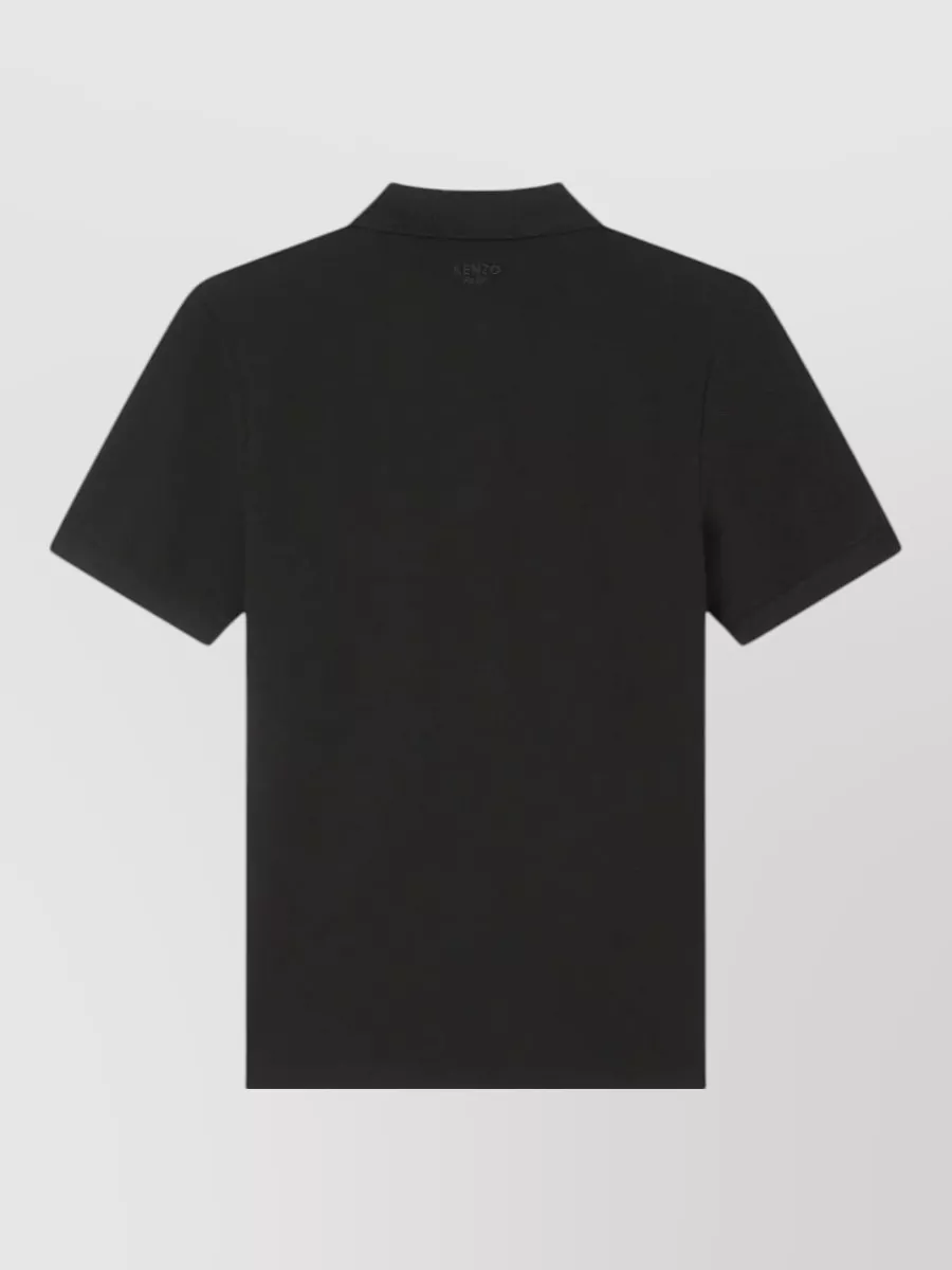 Kenzo Polo Shirt Nylon Silk Blend Collar
