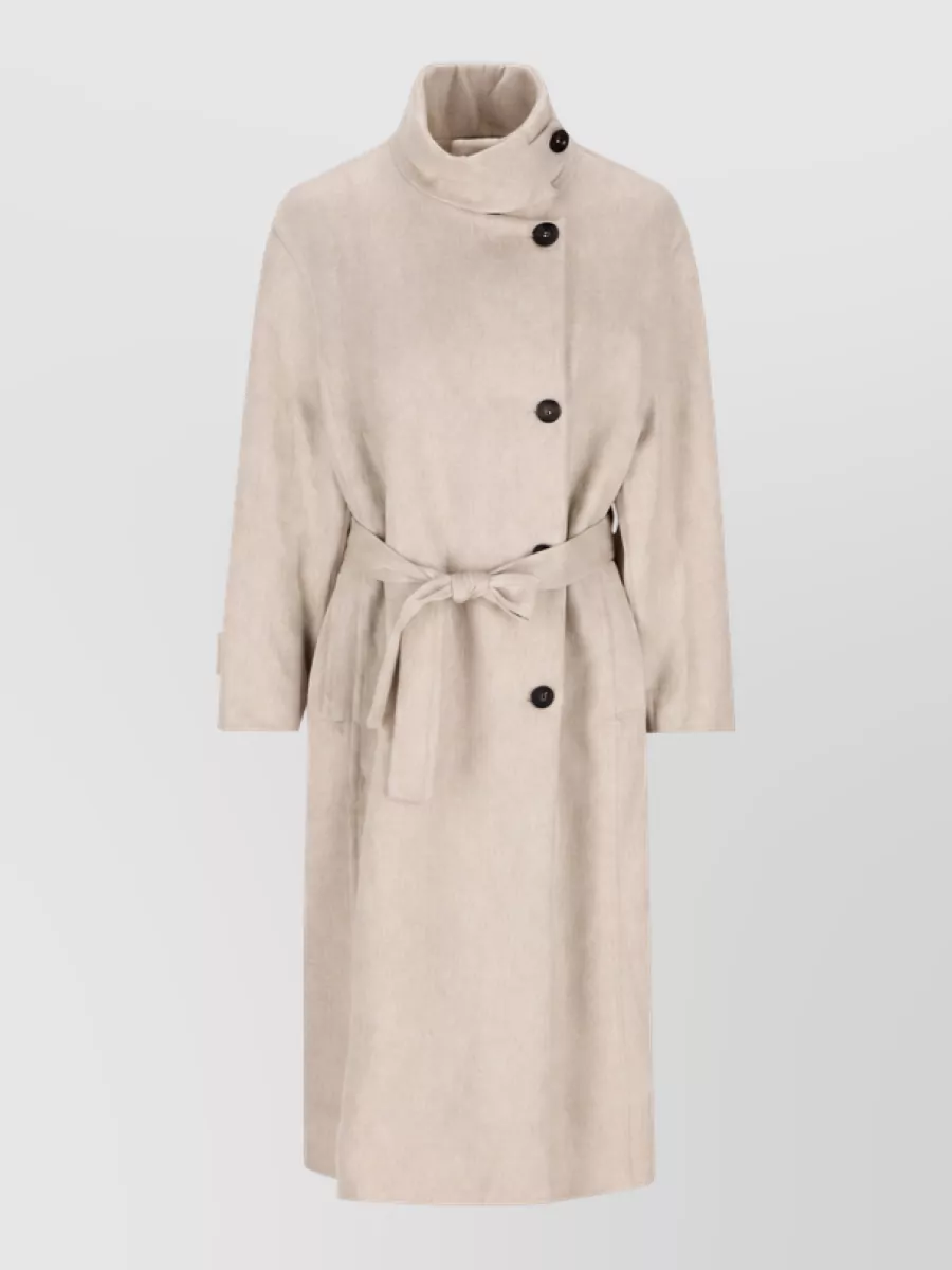 Brunello Cucinelli cashmere belted coat