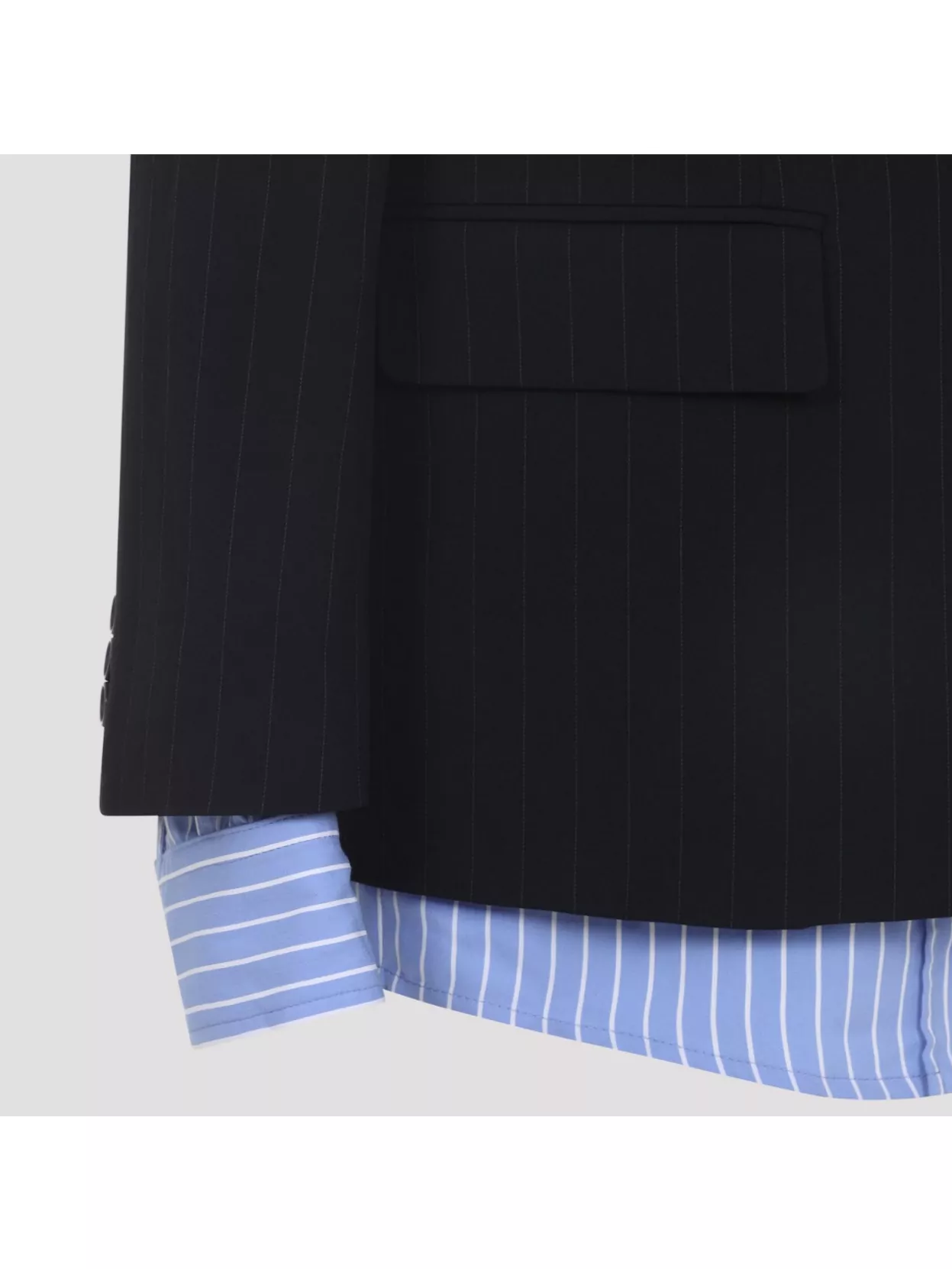 Acne Studios Tailored Pinstripe Jacket With Notched Lapel