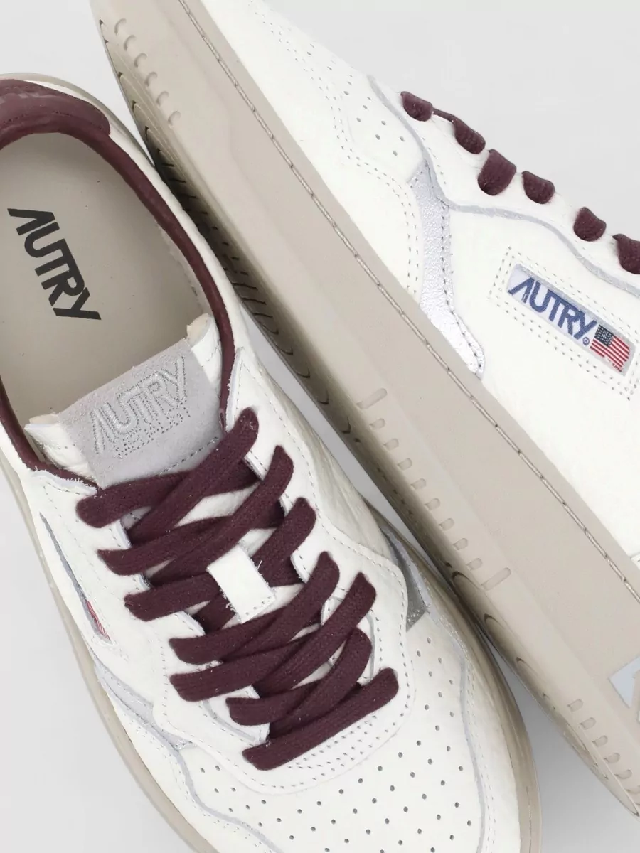 Autry Leather Low Top Lace-Up Sneakers