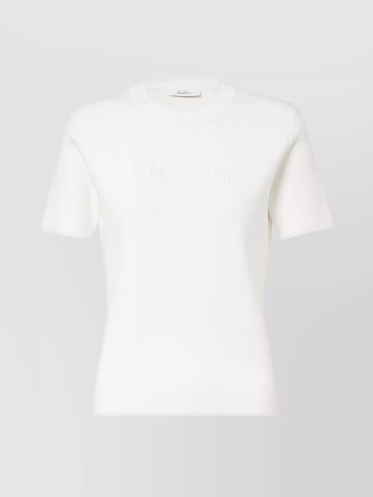 Max Mara 3d Lettering Crewneck Sweater In Viscose In White