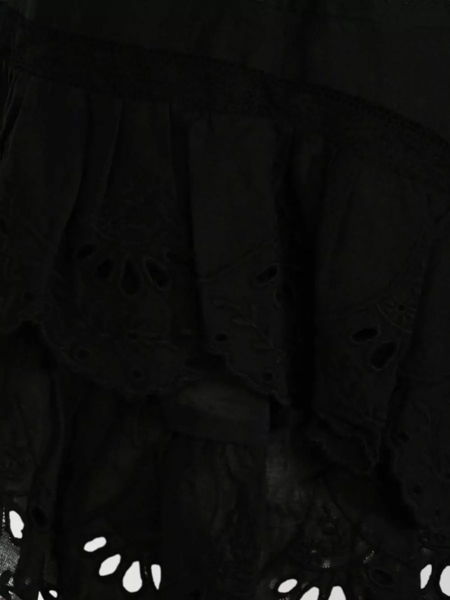 Isabel Marant Etoile Jocadia Gb Lace Skirt Scalloped Hem Ruffles