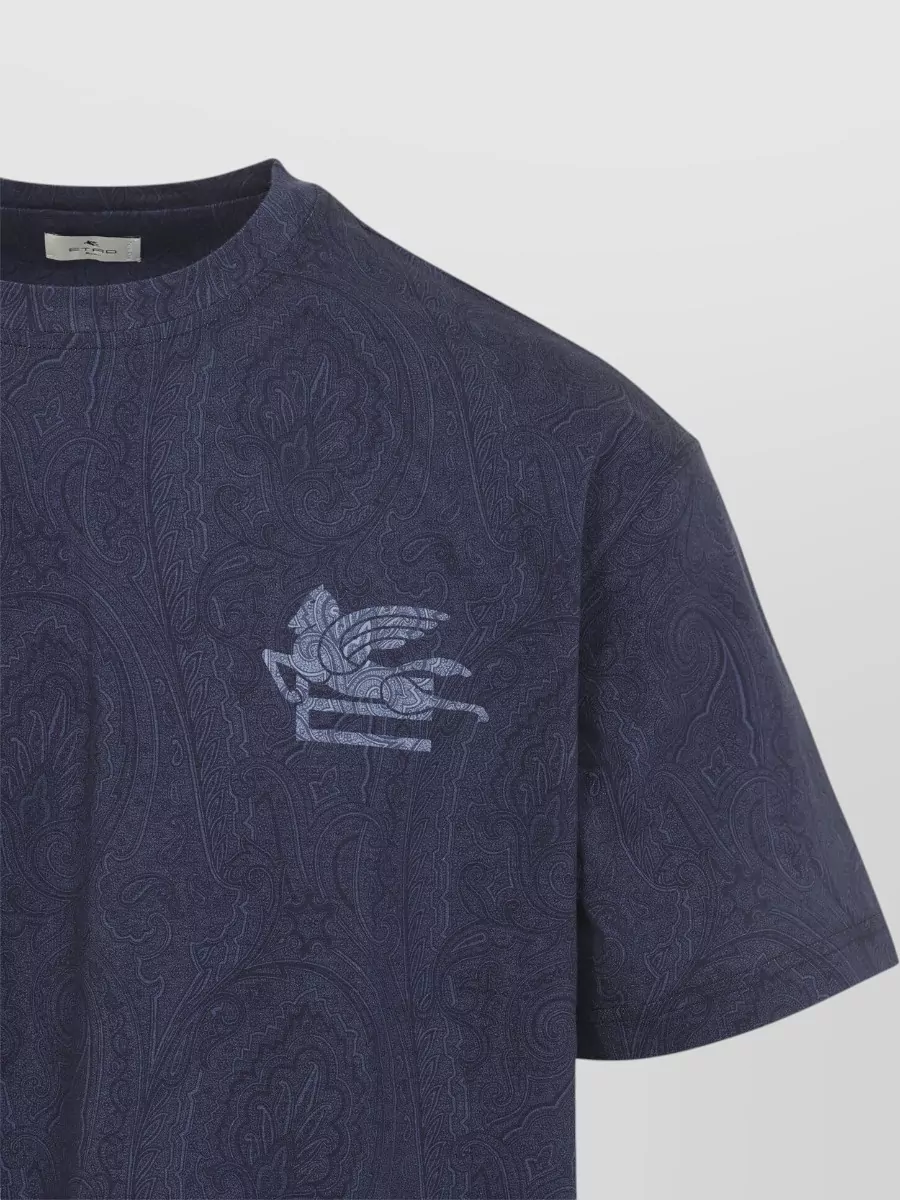 Etro Soho Crew Neck Paisley Short Sleeve T Shirt