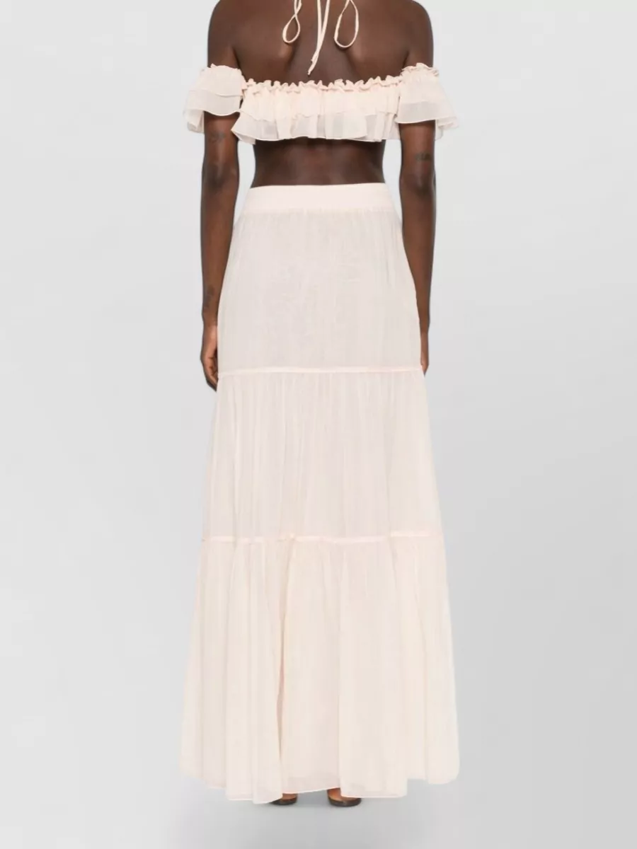 Ermanno Scervino Floral-Embroidered Long Skirt