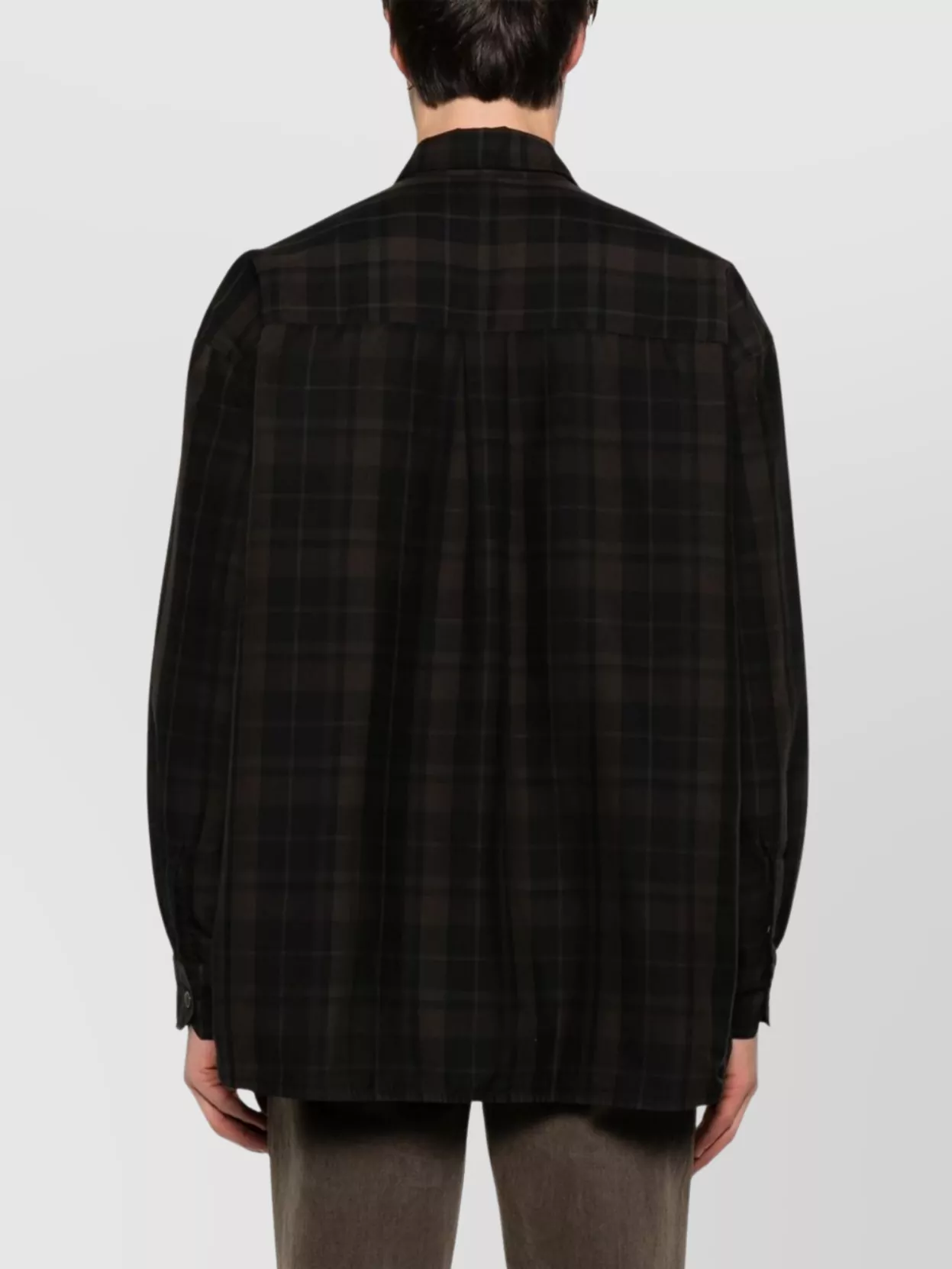 Our Legacy Borrowed Plaid Button-up Shirt In Black