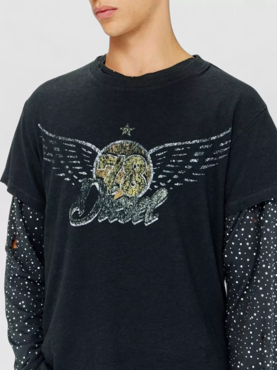 Diesel Cotton Hemp Graphic T-Shirt