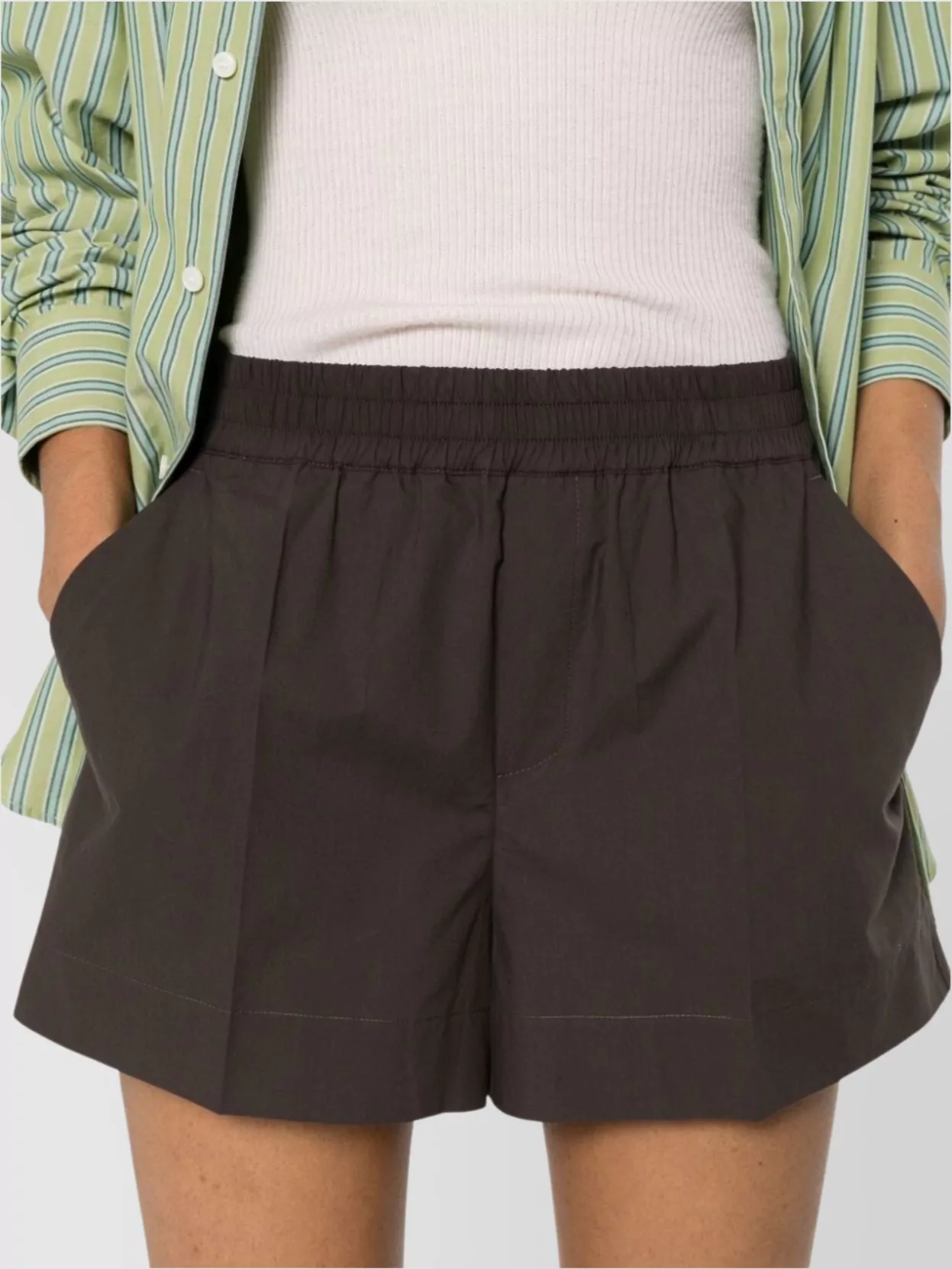 P.a.r.o.s.h Elasticated-waist Poplin Shorts