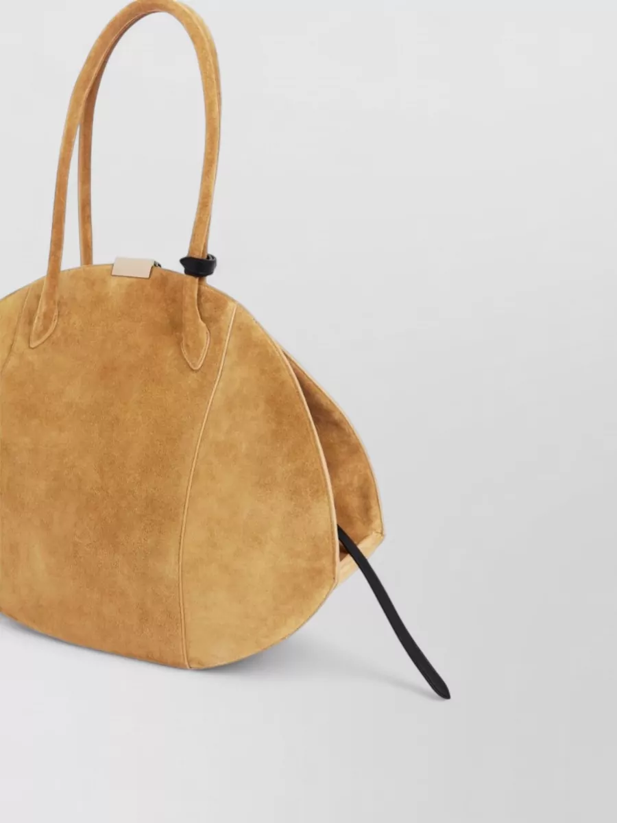 Nina Ricci Tote Bag Metal Hardware Structured Shape Top Handles