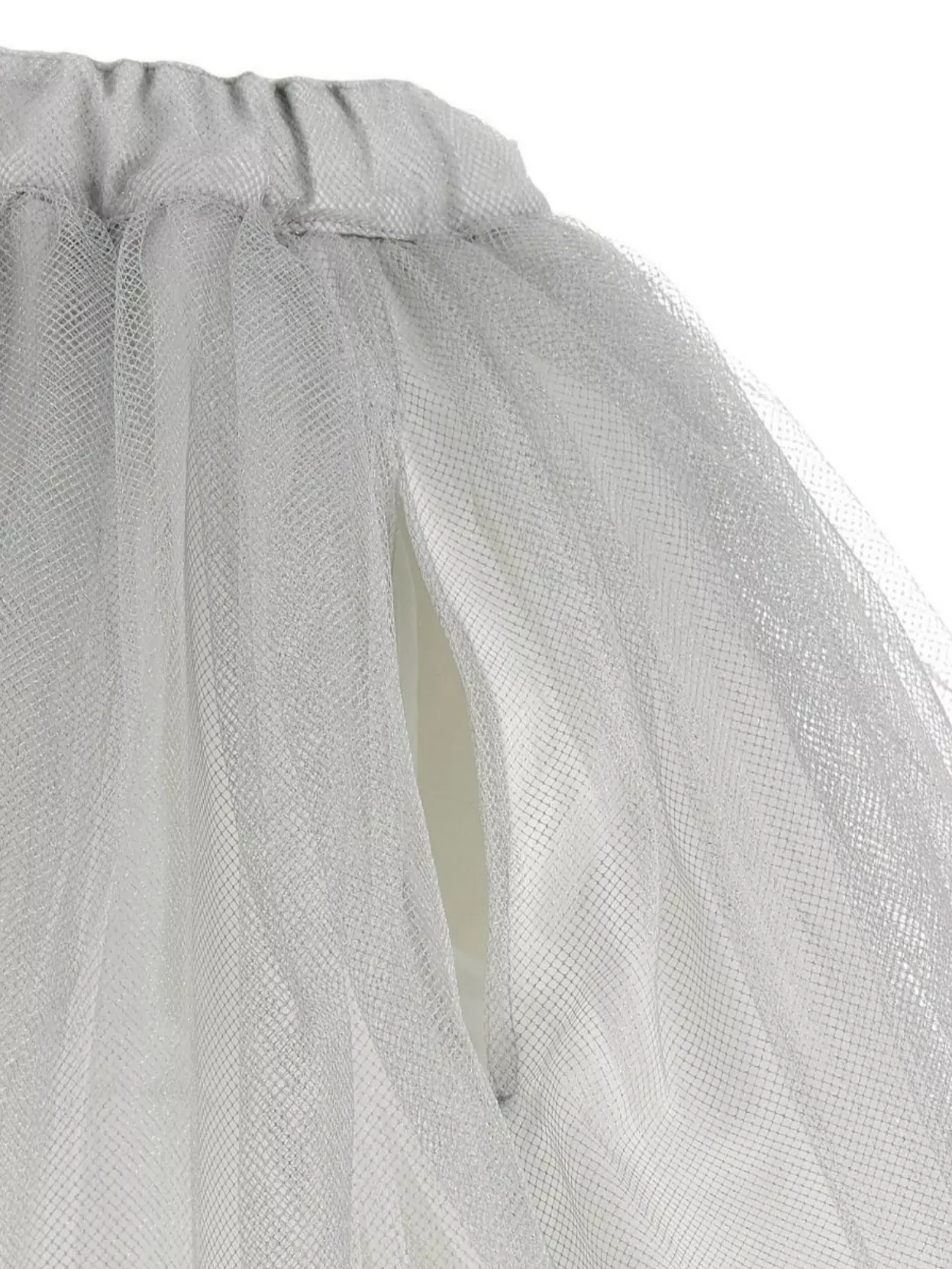 Shop Comme Des Garçons Layered Tulle Skirt Elastic Waistband