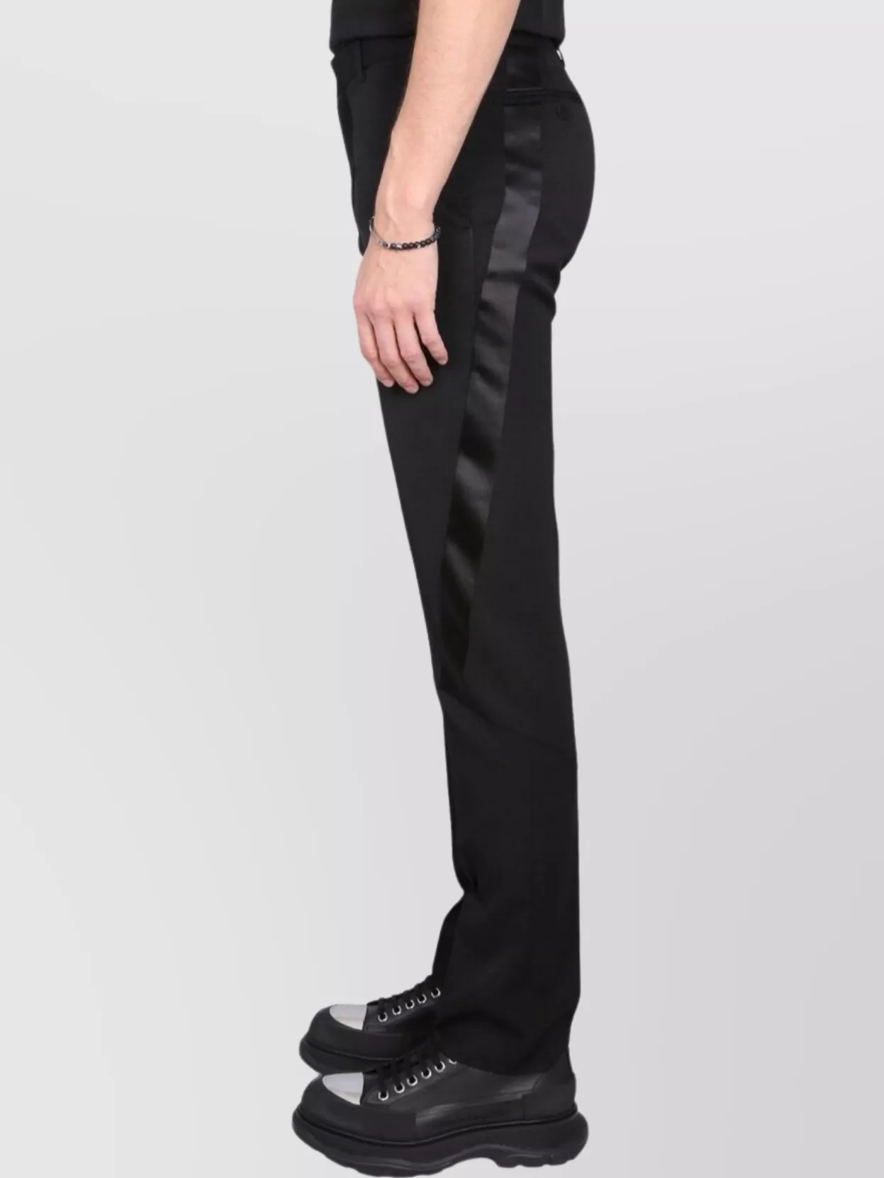 Alexander Mcqueen Wool Trousers Striped Sides