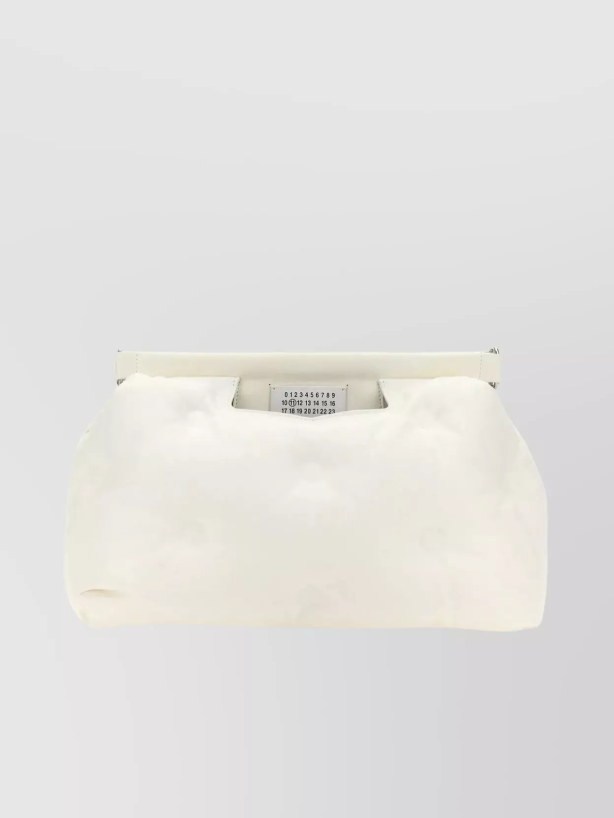 Shop Maison Margiela Glam Slam Classique Medium Cloud Shape Leather Crossbody Bag In White