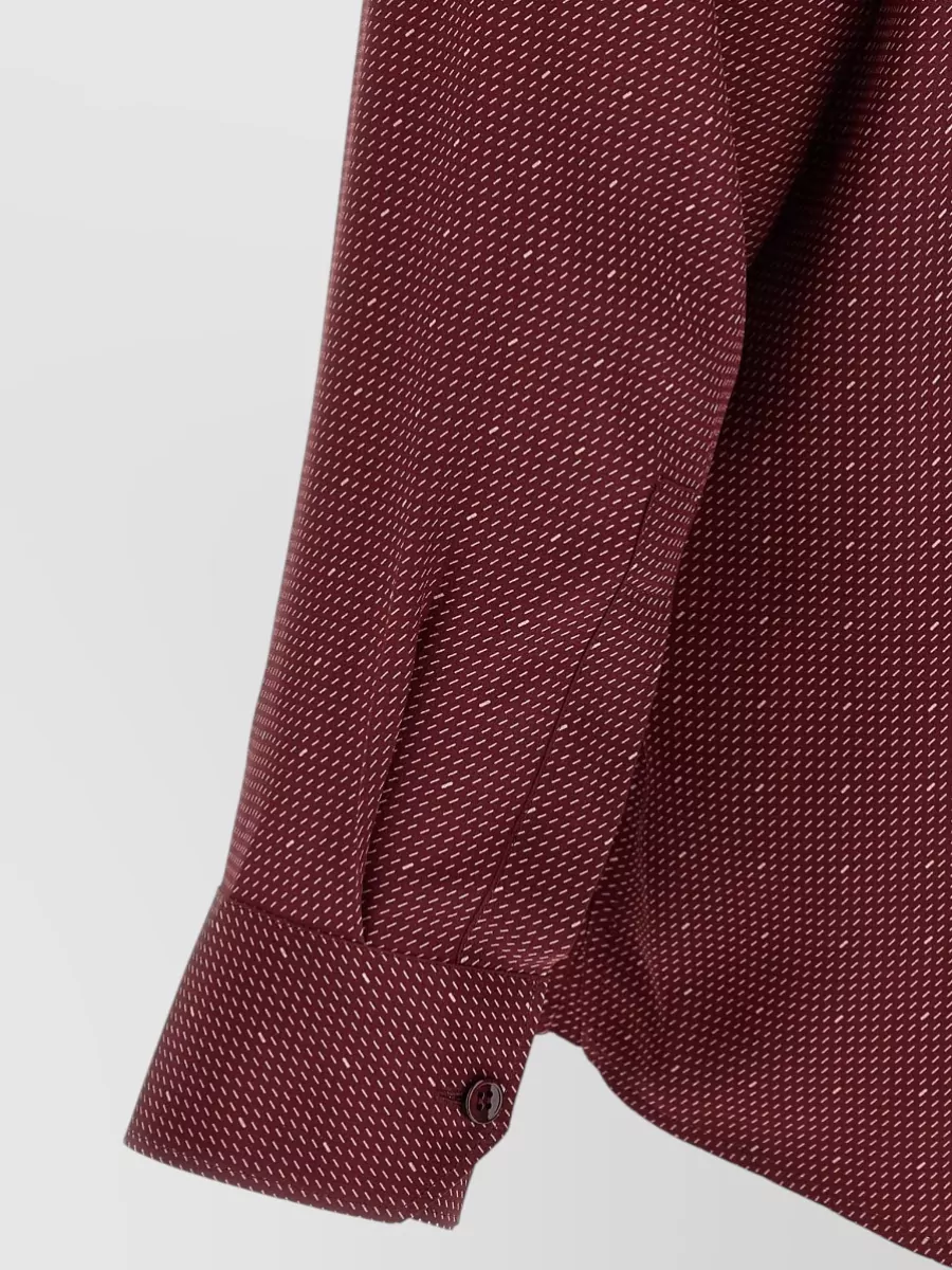Saint Laurent Silk Printed Relaxed-Fit Long-Sleeve Shirt