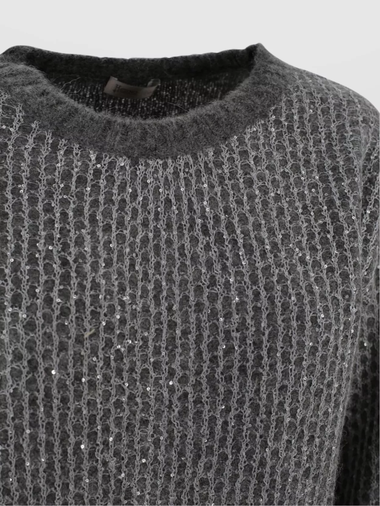 Herno Sequin Embellishment Crew Neck Sweater
