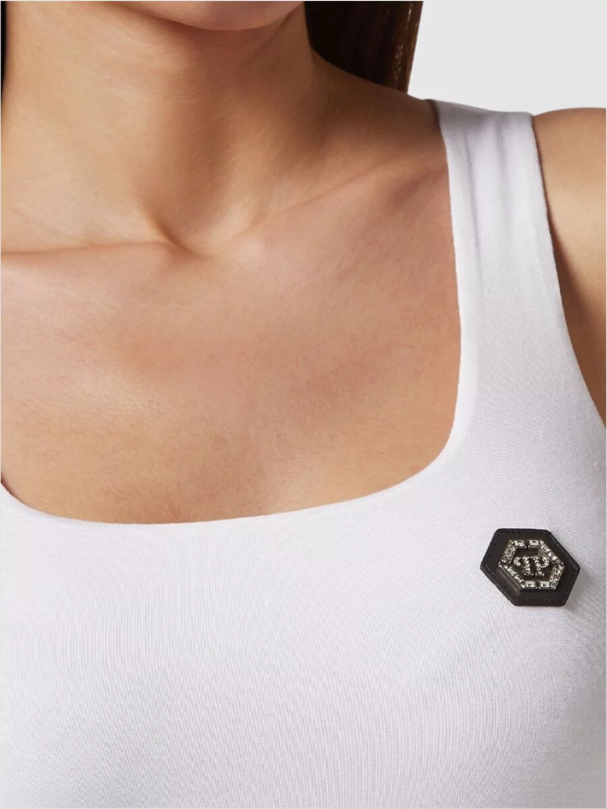 Philipp Plein Scoop Neck Sleeveless Tops