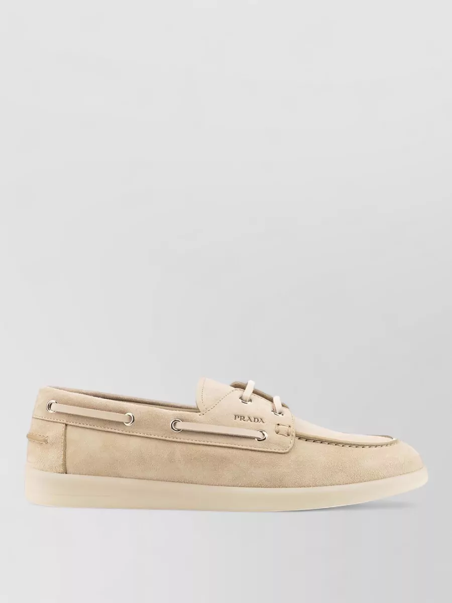 Prada Suede Boat Shoes