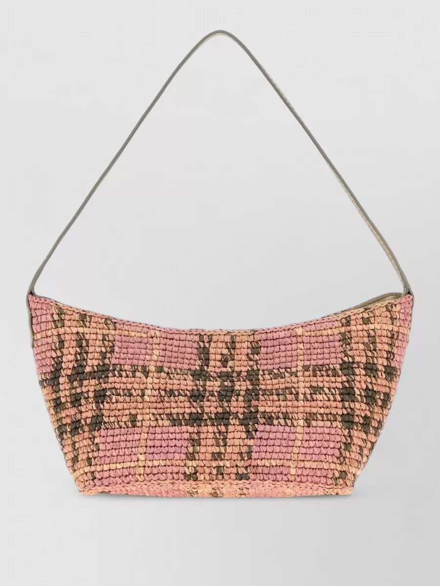 Burberry mini raffia clutch bag