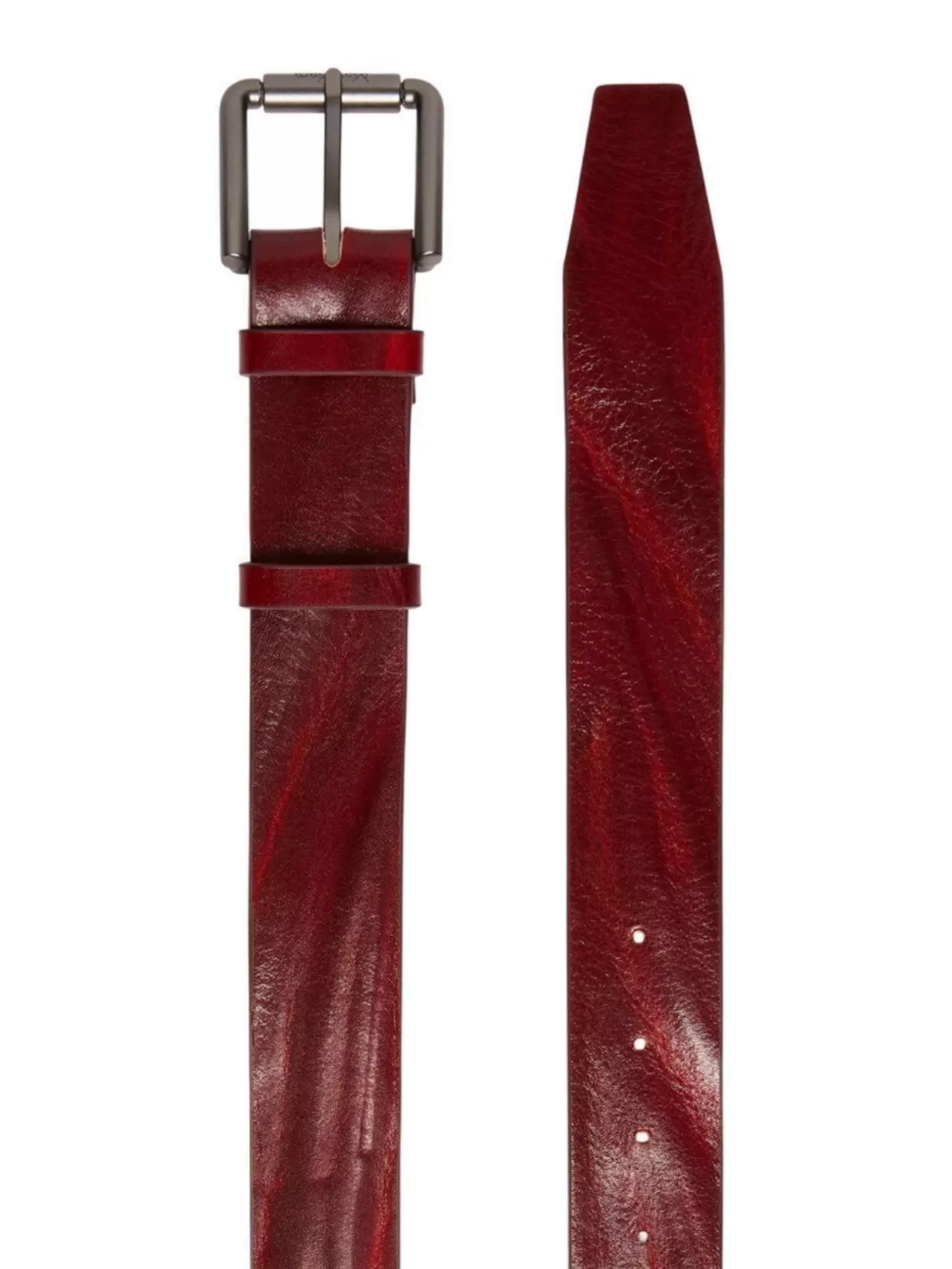 Max Mara Extra Long Double Loop Leather Belt