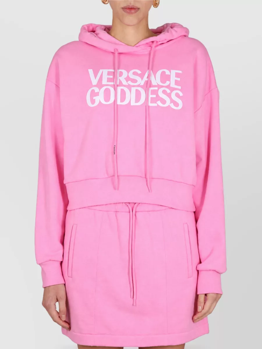 Versace Cotton Cropped Sweatshirt