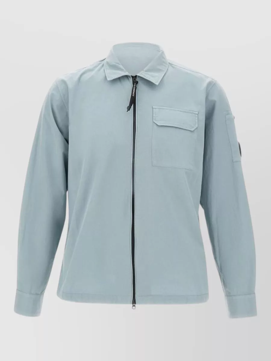 C.p. Company Organic Cotton Zip-Up Overshirt