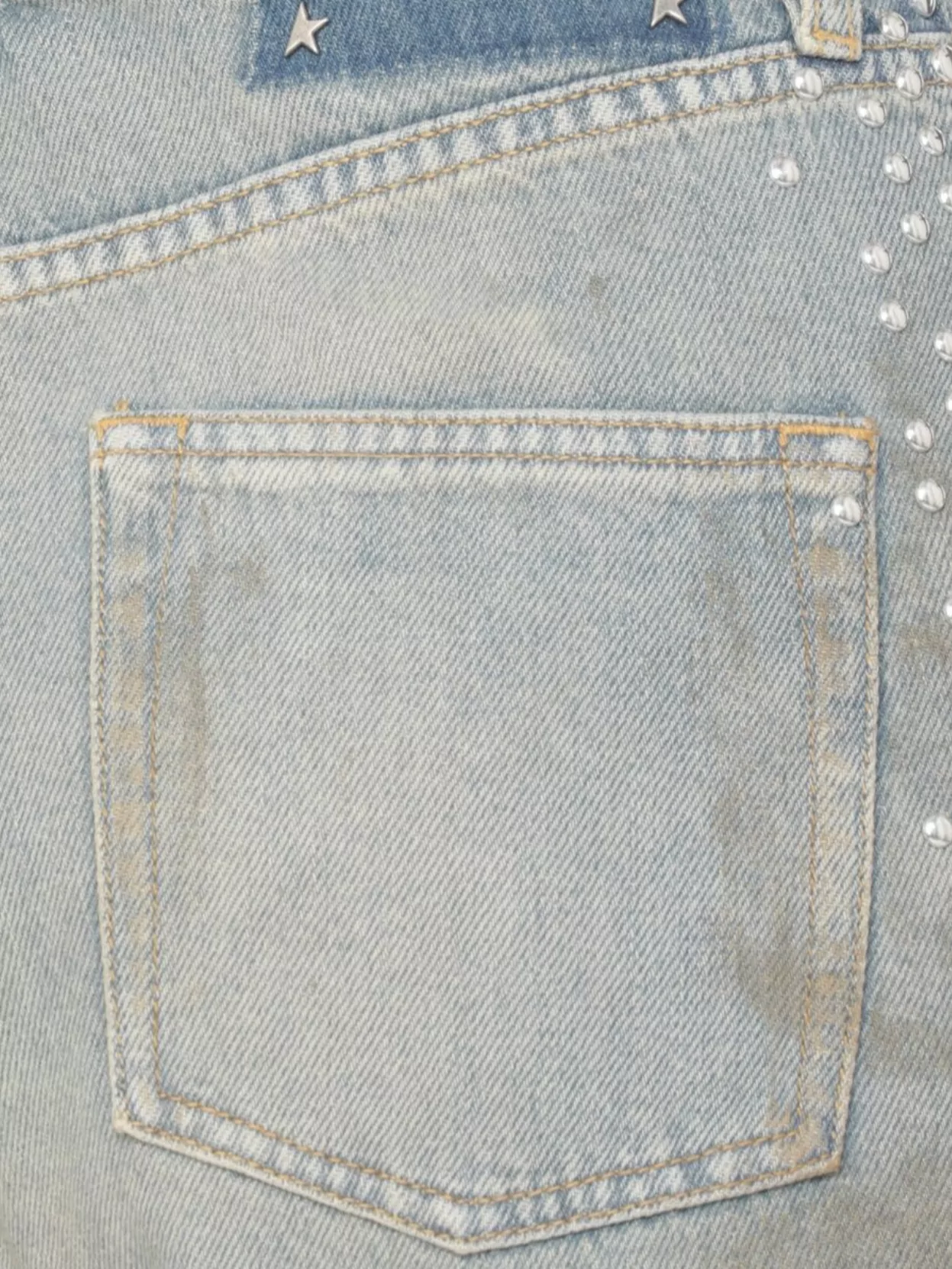 Golden Goose Straight Ripped Front Cotton Jeans
