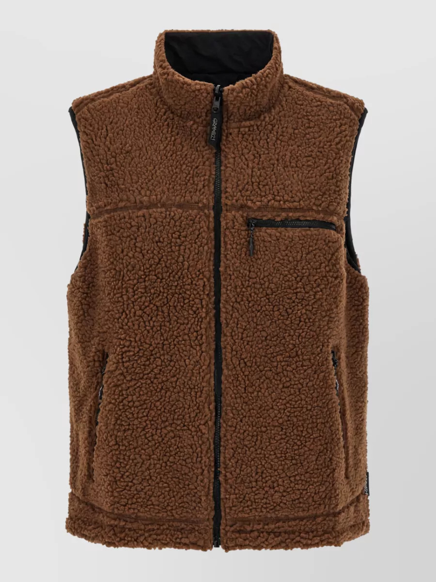 Gramicci Reversible sherpa fleece turtleneck vest