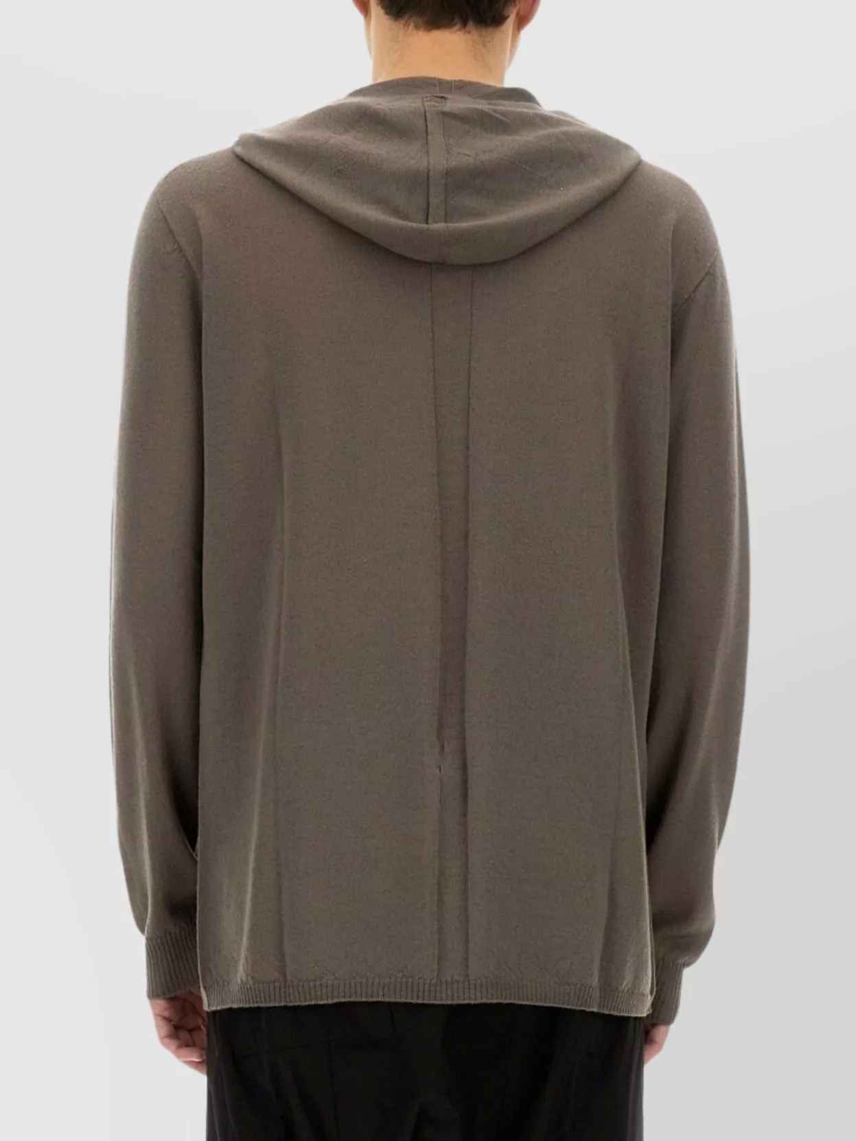 Rick Owens Oversized Wool Hooded Sweatshirt
