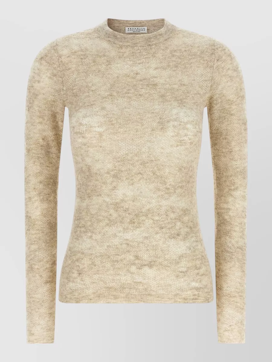 Brunello Cucinelli silk-blend floral-lace knit sweater