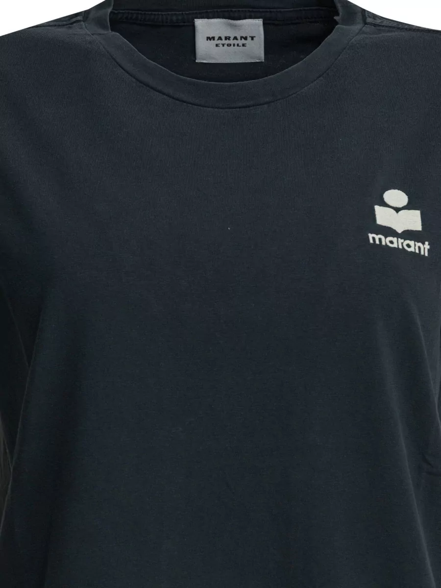 Isabel Marant Etoile Short Sleeve Crew Neck Straight Hem Top