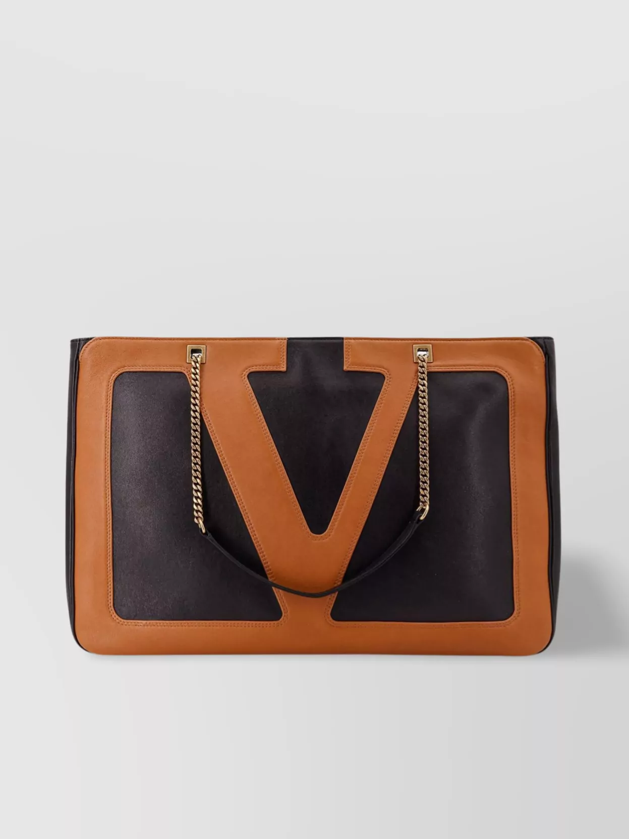 Valentino Garavani Superstar Leather Shopper Bag With Chain Strap